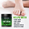 Image of Tea Tree Foot Cream for Dry and Cracked Heels - Repair Balm with Aloe Vera and Mint (8 oz)