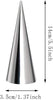 Image of 20-Pack Stainless Steel Cream Horn Molds, 5.5-Inch Baking Cones and Cannoli Tubes, Standing Cone Shape for Ice Cream and Pastry Making
