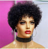 Image of Large Bouncy Afro Kinky Curly Wigs For Black Women Glueless Pre Plucked Machine Made Wig Brazilian Virgin Remy Human Hair Wigs