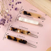 Image of Set of 4 Tortoise Shell French Barrettes for Fine Hair - 2 Inch Clips for Women