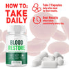 Image of (3 Pack) Blood Restore Advanced Blood Support Supplement BloodRestore 180 Capsules