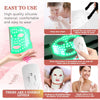 Image of Led Face Mask Light Therapy,Red Light Therapy for Face and Neck,7 Colors LED Facial Skin Care Mask,5 Level Brightness Adjustment,309 LED Beads Can Be Used at Home,White Green