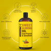 Image of Pure Cold Pressed Sweet Almond Oil - 32 Fl Oz - Unrefined & 100% Natural - Ideal for Skin & Hair - No Added Ingredients - Excellent Carrier Oil for Essential Oils