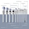 Image of 15-Piece Professional Makeup Brush Set with Case - Premium Synthetic Brushes for Foundation, Contouring, Concealers, Blush, and Eye Shadow (Baby Blue)