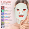Image of Led Face Mask Light Therapy,Red Light Therapy for Face and Neck,7 Colors LED Facial Skin Care Mask,5 Level Brightness Adjustment,309 LED Beads Can Be Used at Home,White Green