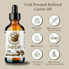 Image of Organic Cold-Pressed Castor Oil - 100% Pure for Hair Growth, Skin, Nails, and Lashes