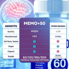 Image of (1 Pack) Memo+50 Advanced Natural Brain Supplement Memo+ 50 60 Capsules