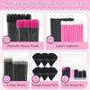 Image of 248-Piece Professional Disposable Makeup Applicator Kit with Triangle Puffs, Mascara Wands, and Lip/Eyeliner Brushes for Makeup Artists