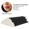 Image of 500PCS Disposable Lip Wands Applicators - Lint-Free Lip Brush and Makeup Gloss Applicator Tool Kit in Black