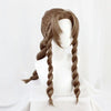 Image of Aerith Gainsborough Wig FF VII 7 Remake Cosplay Brown Braid Long Heat Resistant Synthetic Hair Halloween Costume