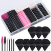 Image of 248-Piece Professional Disposable Makeup Applicator Kit with Triangle Puffs, Mascara Wands, and Lip/Eyeliner Brushes for Makeup Artists