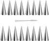 Image of 20-Pack Stainless Steel Cream Horn Molds, 5.5-Inch Baking Cones and Cannoli Tubes, Standing Cone Shape for Ice Cream and Pastry Making