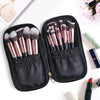 Image of 18-Piece Professional Premium Synthetic Makeup Brush Set with Case - Foundation, Kabuki, and Eye Brushes (Black Gold)