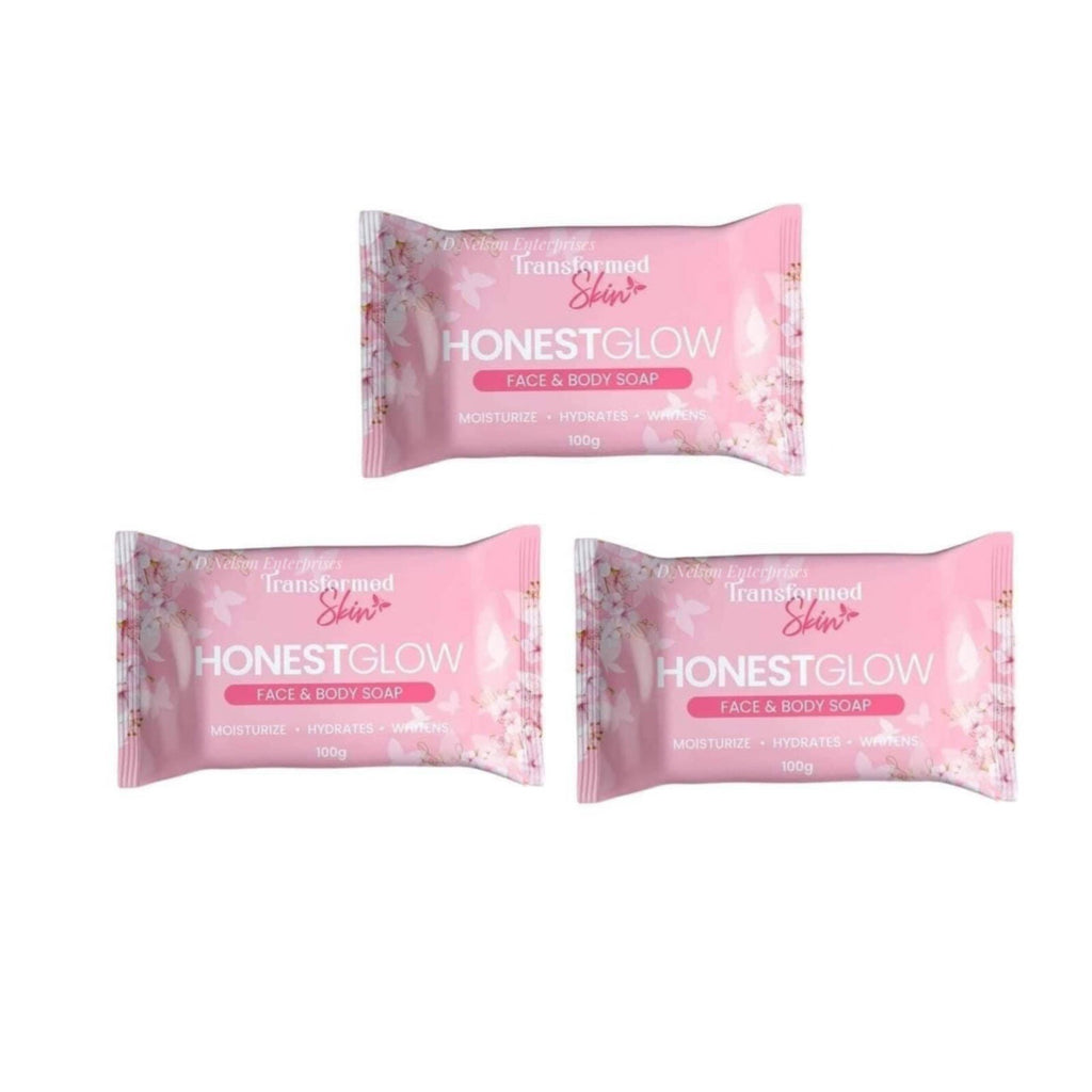 3 Bars Honestglow Glass Skin Soap, 100G Each