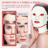 Image of Led Face Mask Light Therapy,Red Light Therapy for Face and Neck,7 Colors LED Facial Skin Care Mask,5 Level Brightness Adjustment,309 LED Beads Can Be Used at Home,White Green