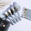 Image of 15-Piece Professional Makeup Brush Set with Case - Premium Synthetic Brushes for Foundation, Contouring, Concealers, Blush, and Eye Shadow (Baby Blue)