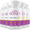 Image of (5 Pack) Derma Honey Pills Advanced Formula Support Healthy Skin DermaHoney 300 Capsules