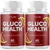 Image of (2 Pack) Gluco Health Advanced Blood Support Supplement GlucoHealth 120 Capsules
