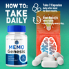 Image of (2 Pack) Memo Genesis Nootropic All Natural Formula Brain Supplement 120 Capsules