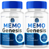 Image of (2 Pack) Memo Genesis Nootropic All Natural Formula Brain Supplement 120 Capsules