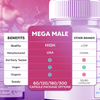 Image of Mega Male Advanced Pills MegaMale Supplement (5 Pack - 300 Capsules)
