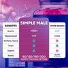 Image of (3 Pack) Simple Male Gummys Advanced Formula Max Support Supplement 180 Gummies
