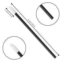 500PCS Disposable Lip Wands Applicators -  Lint-Free Lip Brush and Makeup Gloss Applicator Tool Kit in Black