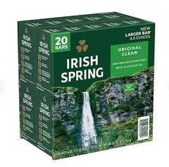 Irish Spring Original Clean Bar Soap, 4 oz. (Pack of 20)