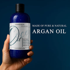 Deodorized Argan Oil - Pure Unrefined Cold Pressed Extra Virgin for Hair and Face Treatment, 32 Oz (Single Pack) - Packaging May Vary
