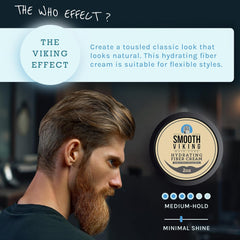 Men's Hydrating Hair Cream - Styling Gel for Matte Finish and Medium Hold (2 Ounces) for Daily Use