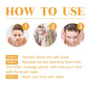 Image of 2 Pcs Turmeric Glow Wash Face Wash with Brush, Deep Cleansing Facial Skin Turmeric Foaming Face Wash.