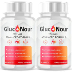 (2 Pack) Gluco Nour Advanced Blood Health Support Formula GlucoNour 120 Capsules