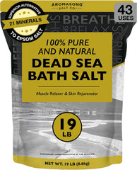100% Pure Dead Sea Salt - 19 lbs Fine Grain Spa Bath Salt - Superior Absorption for Skin Care and Muscle Relaxation - Resealable Bulk Packaging