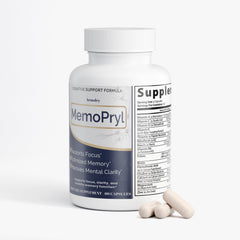 MemoPryl Brain & Focus Formula – Daily Cognitive Support Supplement, 60 Veggie Capsules
