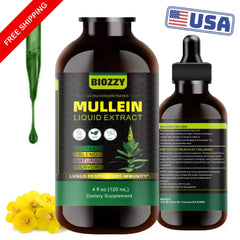 Organic Mullein Leaf Extract Drops for Lung Health and Natural Herbal Support