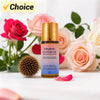 Image of 50Ml Organic Golden Castor Oil Roll-On with Rose Quartz | 100% Pure for Skin, Brows & Lashes and Less Mess Castor Oil Packs