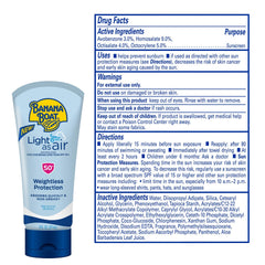 Banana Boat Light as Air Broad Spectrum Sunscreen Lotion, SPF 50, 6 oz - Pack of 2