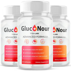 (3 Pack) Gluco Nour Advanced Blood Health Support Formula GlucoNour 180 Capsules