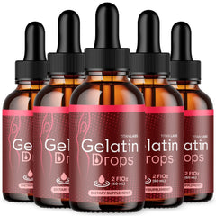 (5 Pack) Gelatin Drops Natural Health & Fitness Formula Supplement 150 Servings