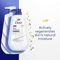 Dove Deep Moisture Body Wash, 30.6 Fl Oz, Pack of 3 - Nourishing Hydration