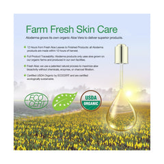 Organic Aloe Vera Gel by Aloderma for Face and Body, Freshly Made Within 12 Hours of Harvest