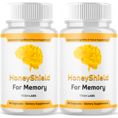 (2 Pack) Honey Shield Natural Brain Support HoneyShield 120 Capsules