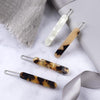 Image of Set of 4 Tortoise Shell French Barrettes for Fine Hair - 2 Inch Clips for Women