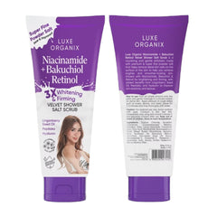 Luxe Organix Niacinamide and Bakuchiol Retinol Velvet Exfoliating Salt Scrub