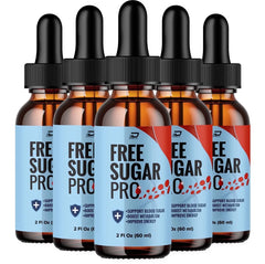 Free Sugar Pro Drops - 5 Pack Natural Liquid Supplement for Advanced Health Support for Men and Women (5 Month Supply)