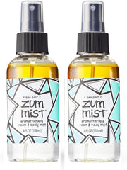 Zum Mist Aromatherapy Room and Body Spray - Natural Essential Oil Mist - Sea Salt Scent - 4 Fl Oz (Set of 2)