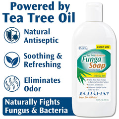 Fungasoap Tea Tree Cleansing Wash - Antifungal Body and Foot Cleanser - Natural Tea Tree Oil Formula for Athlete's Foot, Ringworm, Jock Itch, Body Odor, and Fungal Infections - 13.5 Fl. Oz