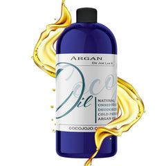 Deodorized Argan Oil - Pure Unrefined Cold Pressed Extra Virgin for Hair and Face Treatment, 32 Oz (Single Pack) - Packaging May Vary