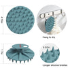 Image of Scalp Massager Shampoo Brush - Manual Scalp Care Head Scrubber for Wet & Dry Use, Soft Silicone Bristles for Hair Growth and Dandruff Removal (Dark Green)