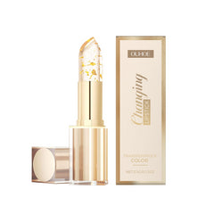 OUHOE Gold Leaf Color Change Nourishing Lip Balm, Nourishing Moisturizing Hydrating Glass Soft Moisturizing Lip Skin Non-Greasy Lip Balm